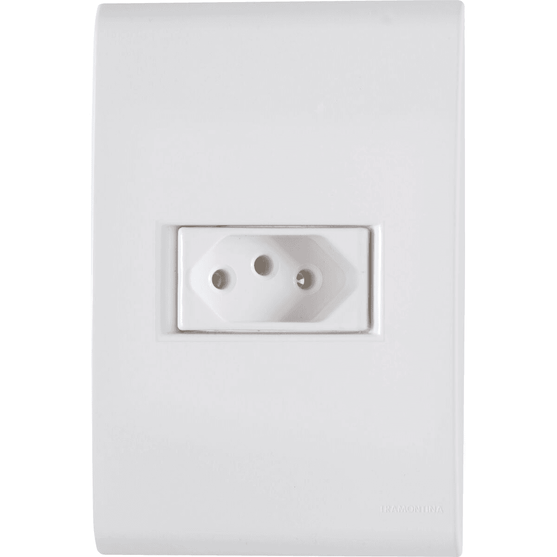 Conjunto 4x2 com 1 Tomada 2P+T Tramontina Liz 10 A 250 V Branco