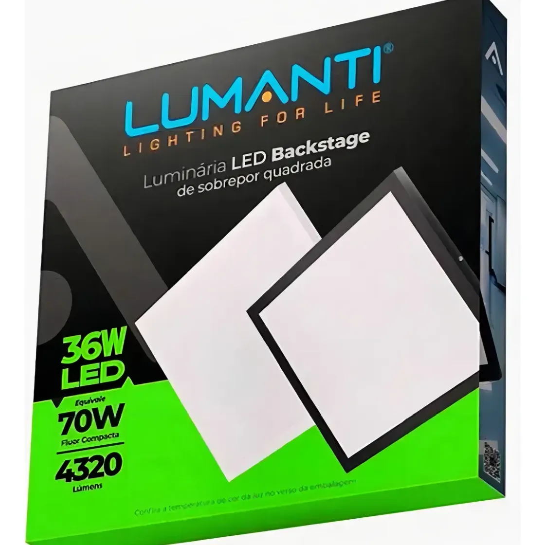 Luminária LED 36W Quadrada 6500K Lumanti