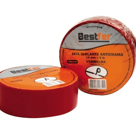 Fita Isolante Vermelha Antichama 18mmx5m Bestfer