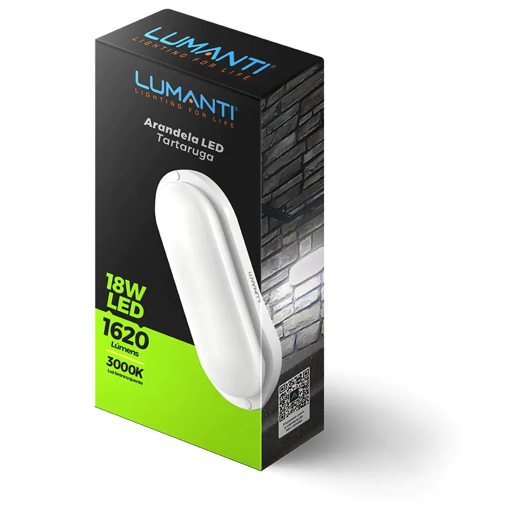ARANDELA TARTARUGA BRANCA LED 18W 6500K