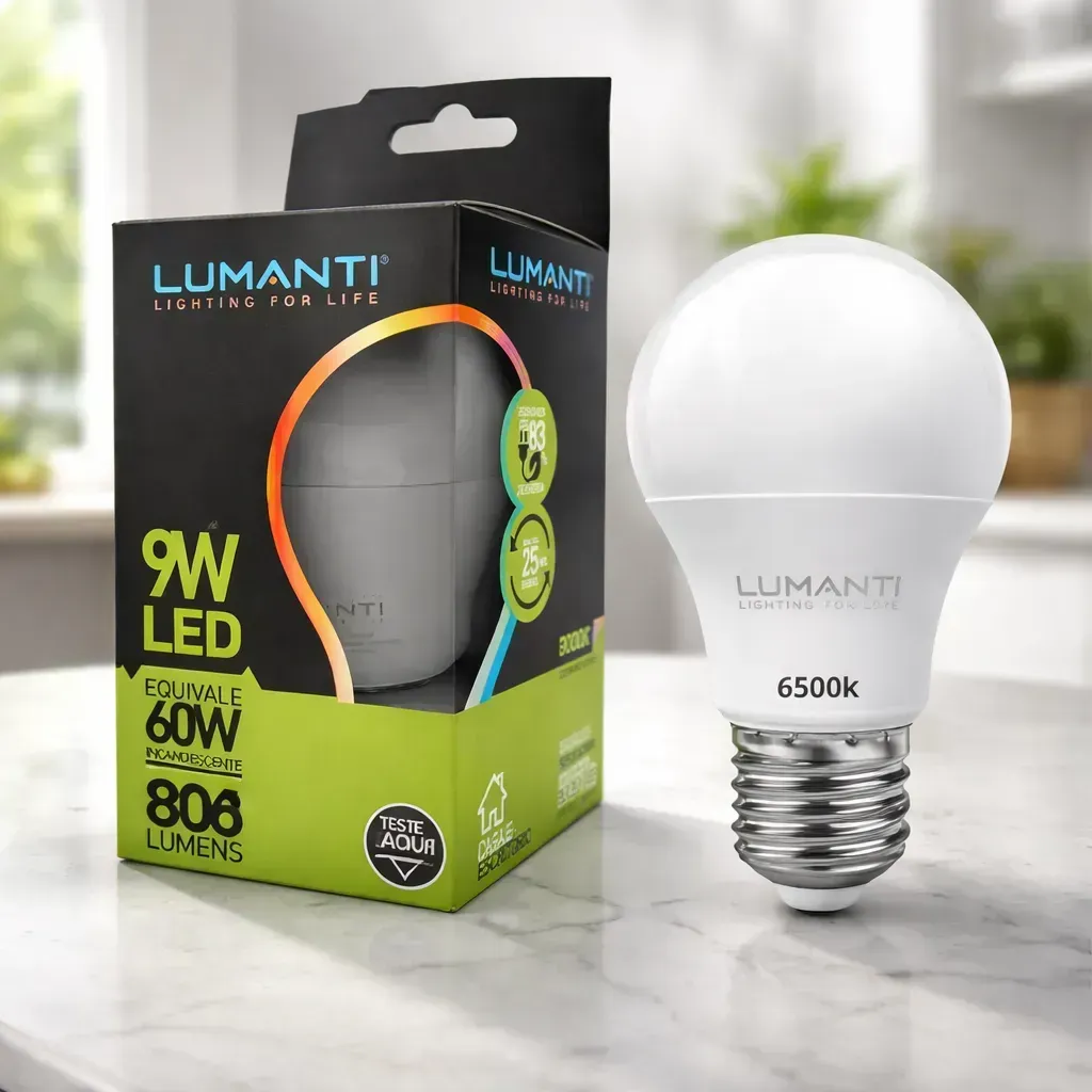 LAMPADA LED 9W BULBO 6500K E27 LUMANTI