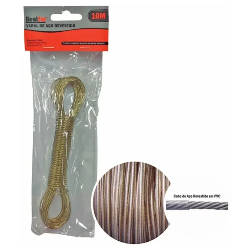 BF VARAL DE ACO REVESTIDO PVC - 2MMX10M