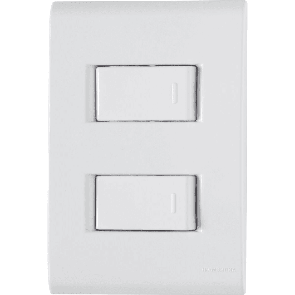 Conjunto 4x2 com 2 Interruptores Simples Tramontina Liz 10 A 250 V Branco