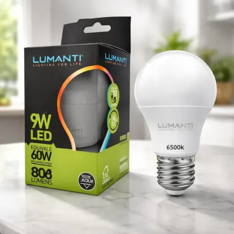 LAMPADA LED 9W BULBO 6500K E27 LUMANTI