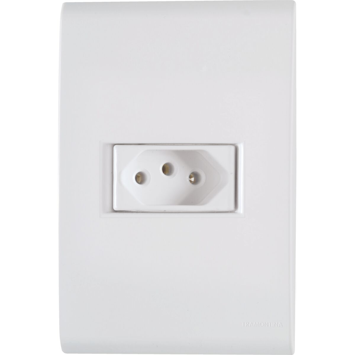 Conjunto 4x2 com 1 Tomada 2P+T Tramontina Liz 10 A 250 V Branco