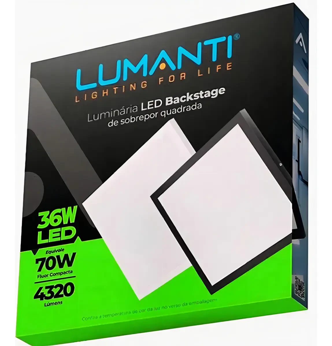 Luminária LED 36W Quadrada 6500K Lumanti