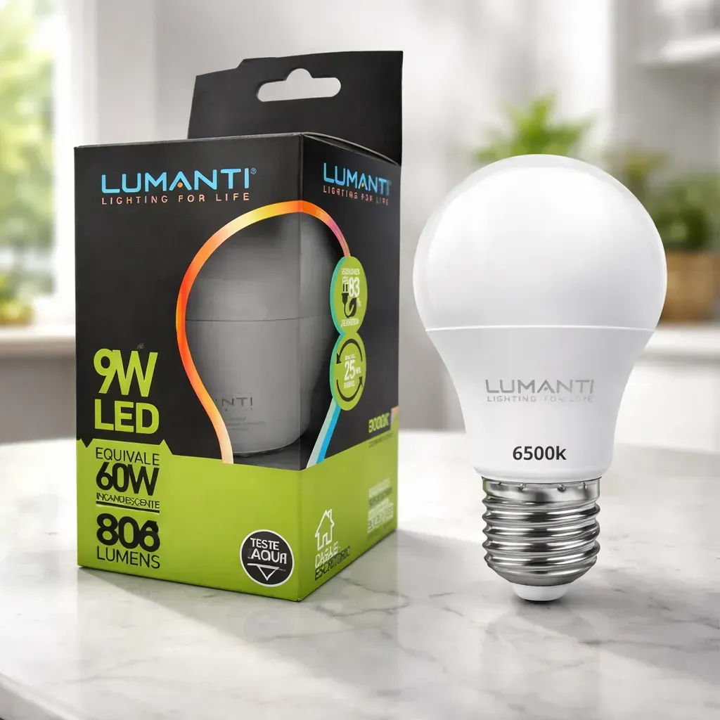 LAMPADA LED 9W BULBO 6500K E27 LUMANTI