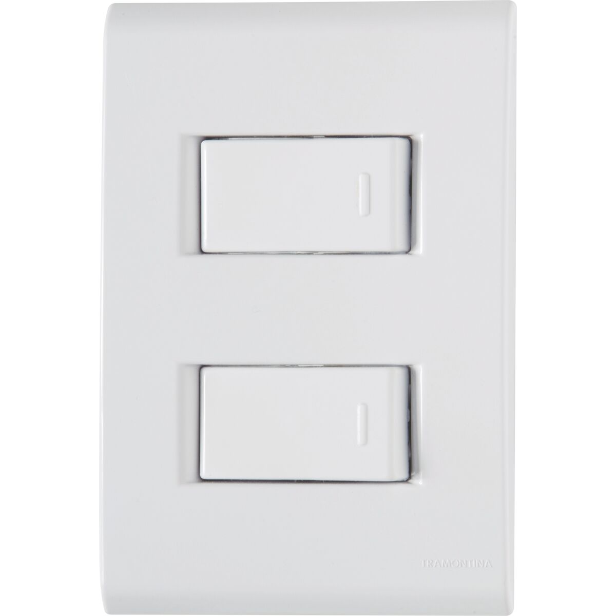 Conjunto 4x2 com 2 Interruptores Simples Tramontina Liz 10 A 250 V Branco
